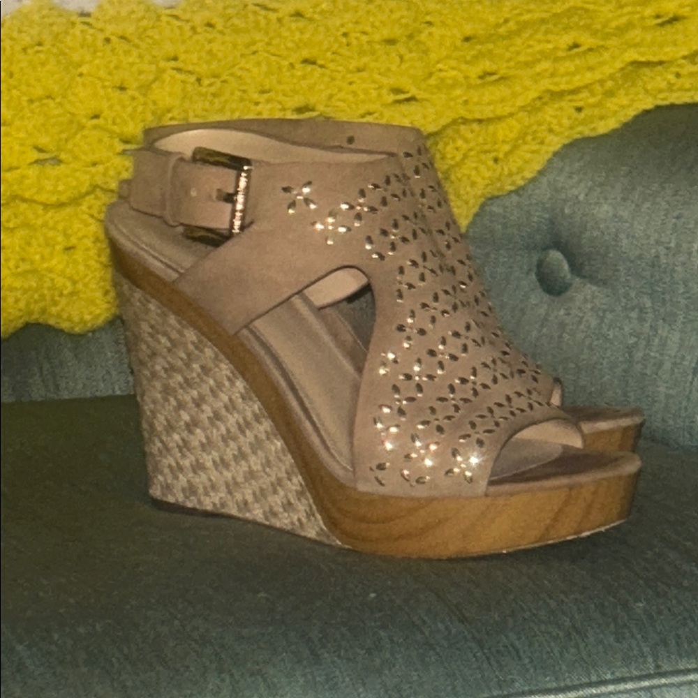 Michael Kors Joshephine leather Wedge Sandals